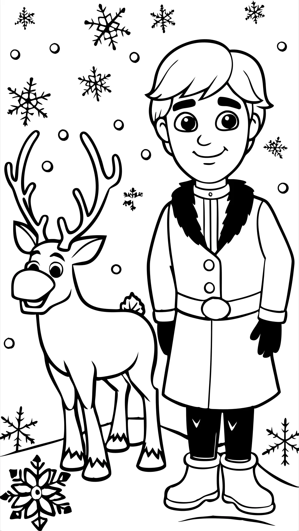 coloriage kristoff gelé